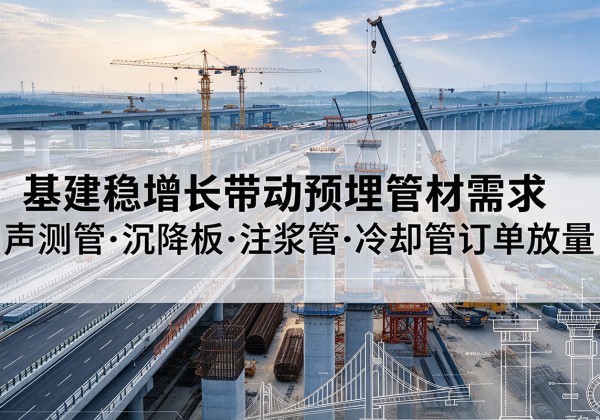 岱山基建稳增长带动预埋监测管材需求，声测管、沉降板、注浆管订单持续放量